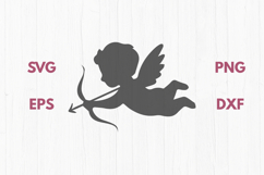 Flying Cupid Arrow SVG Product Image 1