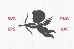 Flying Cupid Wings Arrow SVG Product Image 1