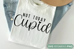 Not Today Cupid SVG | Funny Valentine SVG | Anti Valentine Product Image 2