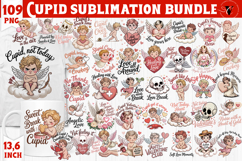 Cute &amp; funny Valentine Clipart bundle | Anti Valentine Cupid Product Image 1