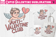 Cute Valentines Clipart | Anti Valentine Cupid Product Image 1