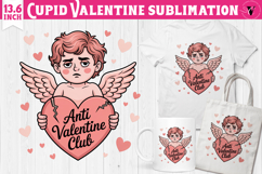 Cute Valentines Clipart | Anti Valentine Cupid Product Image 1
