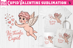 Cute Valentines Clipart | Anti Valentine Cupid Product Image 1