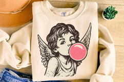 Valentine's Day Cupid PNG, Retro Cupid PNG, Love PNG, XoXo Product Image 4