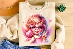 Valentine's Day Cupid PNG, Retro Cupid, Cute Cupid PNG, Love Product Image 3