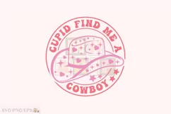 Retro Funny Valentine Cowboy Retro SVG T-shirt Design Product Image 1