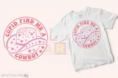 Retro Funny Valentine Cowboy Retro SVG T-shirt Design Product Image 2