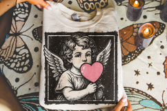 Valentine's Day Cupid PNG, Retro Cupid PNG, Love PNG, XoXo Product Image 1