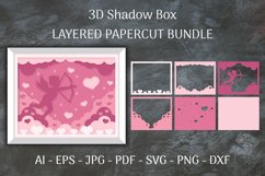 Valentine 3D Shadow Box Layered Papercut Bundle Product Image 3