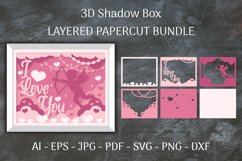 Valentine 3D Shadow Box Layered Papercut Bundle Product Image 2