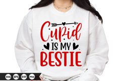 Cupid is My Bestie - Valentine SVG Design Product Image 1