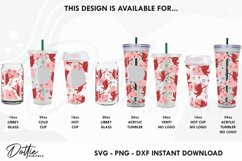 Cupid Valentines Day Libbey Glass Can Wrap SVG 16oz Product Image 3