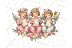 Cupid and Cherub Valentine Clipart PNG Romantic Love Product Image 3