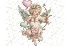 Cupid and Cherub Valentine Clipart PNG Romantic Love Product Image 4