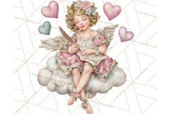 Cupid and Cherub Valentine Clipart PNG Romantic Love Product Image 2