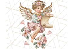 Cupid and Cherub Valentine Clipart PNG Romantic Love Product Image 3