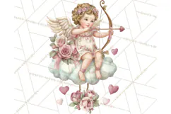 Cupid and Cherub Valentine Clipart PNG Romantic Love Product Image 4