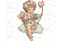 Cupid and Cherub Valentine Clipart PNG Romantic Love Product Image 5