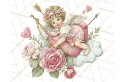 Cupid and Cherub Valentine Clipart PNG Romantic Love Product Image 4