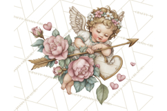 Cupid and Cherub Valentine Clipart PNG Romantic Love Product Image 5