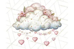Cupid and Cherub Valentine Clipart PNG Romantic Love Product Image 2