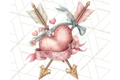 Cupid and Cherub Valentine Clipart PNG Romantic Love Product Image 5