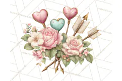 Cupid and Cherub Valentine Clipart PNG Romantic Love Product Image 2