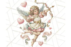Cupid and Cherub Valentine Clipart PNG Romantic Love Product Image 2