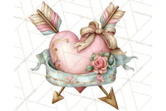 Cupid and Cherub Valentine Clipart PNG Romantic Love Product Image 5