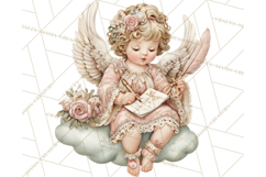Cupid and Cherub Valentine Clipart PNG Romantic Love Product Image 5