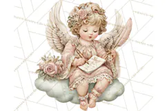 Cupid and Cherub Valentine Clipart PNG Romantic Love Product Image 5