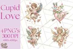 Cupid and Cherub Valentine Clipart PNG Romantic Love Product Image 1