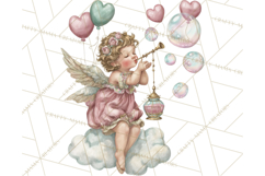 Cupid and Cherub Valentine Clipart PNG Romantic Love Product Image 2