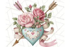 Cupid and Cherub Valentine Clipart PNG Romantic Love Product Image 5