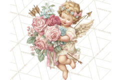 Cupid and Cherub Valentine Clipart PNG Romantic Love Product Image 2