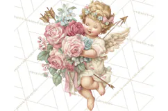 Cupid and Cherub Valentine Clipart PNG Romantic Love Product Image 2