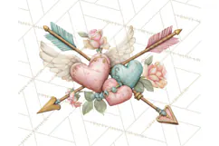 Cupid and Cherub Valentine Clipart PNG Romantic Love Product Image 5