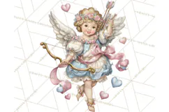 Cupid and Cherub Valentine Clipart PNG Romantic Love Product Image 2