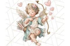 Cupid and Cherub Valentine Clipart PNG Romantic Love Product Image 2