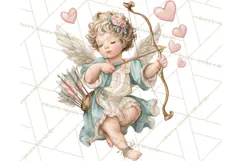 Cupid and Cherub Valentine Clipart PNG Romantic Love Product Image 2