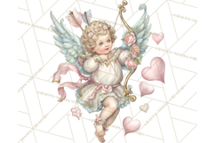 Cupid and Cherub Valentine Clipart PNG Romantic Love Product Image 3