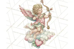 Cupid and Cherub Valentine Clipart PNG Romantic Love Product Image 3