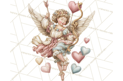 Cupid and Cherub Valentine Clipart PNG Romantic Love Product Image 5