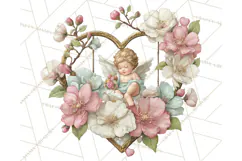 Cupid and Cherub Valentine Clipart PNG Romantic Love Product Image 3