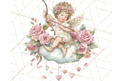 Cupid and Cherub Valentine Clipart PNG Romantic Love Product Image 3