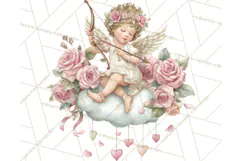 Cupid and Cherub Valentine Clipart PNG Romantic Love Product Image 3
