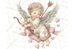 Cupid and Cherub Valentine Clipart PNG Romantic Love Product Image 5