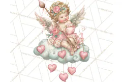 Cupid and Cherub Valentine Clipart PNG Romantic Love Product Image 3