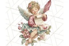 Cupid and Cherub Valentine Clipart PNG Romantic Love Product Image 4