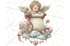Cupid and Cherub Valentine Clipart PNG Romantic Love Product Image 5